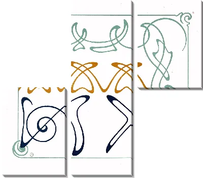 Картина Дизайн вечернего платья на основе арабесок 2 (1900 г.)