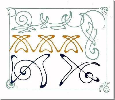 Картина Дизайн вечернего платья на основе арабесок 2 (1900 г.)