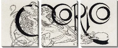 Картина Иллюстрация названия журнала Cocorico (1898 г.)
