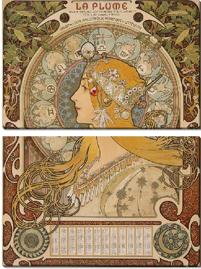 Картина Зодиак (Ла Плюм) (1896–1897)