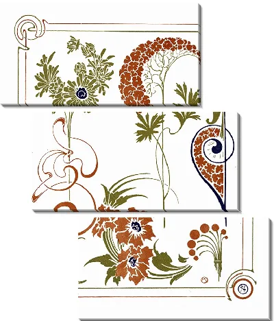 Картина Последний дизайн, основанный на цветах и ​​арабесках. (1900)