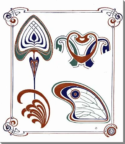 Картина Последний дизайн, основанный на форме крыльев и листьев. (1900)