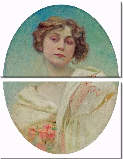 Картина Портрет молодой женщины в народном костюме (1921 г.)