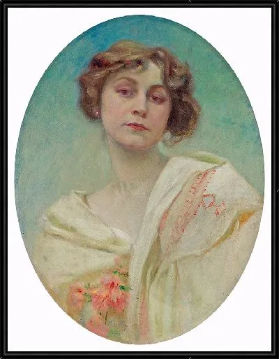 Картина Портрет молодой женщины в народном костюме (1921 г.)
