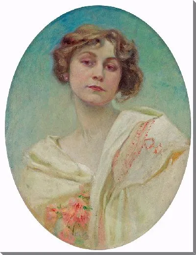Картина Портрет молодой женщины в народном костюме (1921 г.)