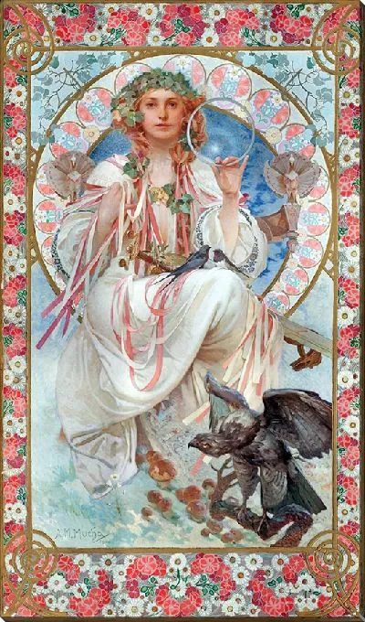 Картина Портрет Жозефины Крейн-Брэдли в образе Славии (1908)