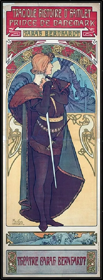 Картина Сара Бернар в роли Гамлета (1899)