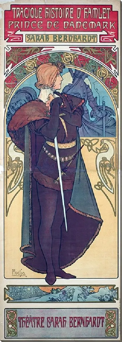 Картина Сара Бернар в роли Гамлета (1899)