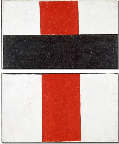 Картина Большой крест черного цвета на белом (1920 г.)