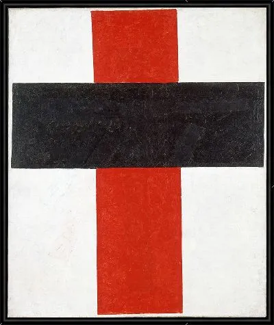 Картина Большой крест черного цвета на белом (1920 г.)