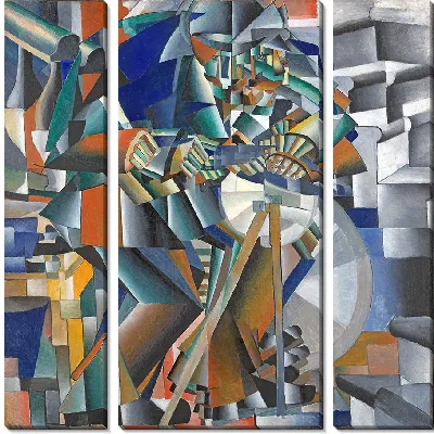 Картина Точильщик Принцип Мелькания (Точильщик ножей, или Принцип сверкания) (1912–13).