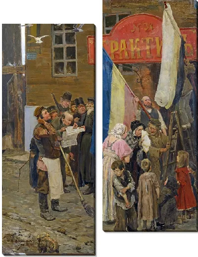 Картина Известия о взятии Карса (1878 г.)