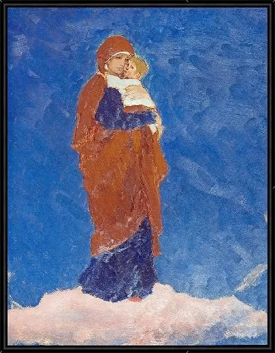 Картина Дева Мария, этюд (1882 г.)