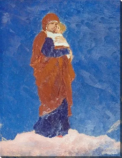 Картина Дева Мария, этюд (1882 г.)