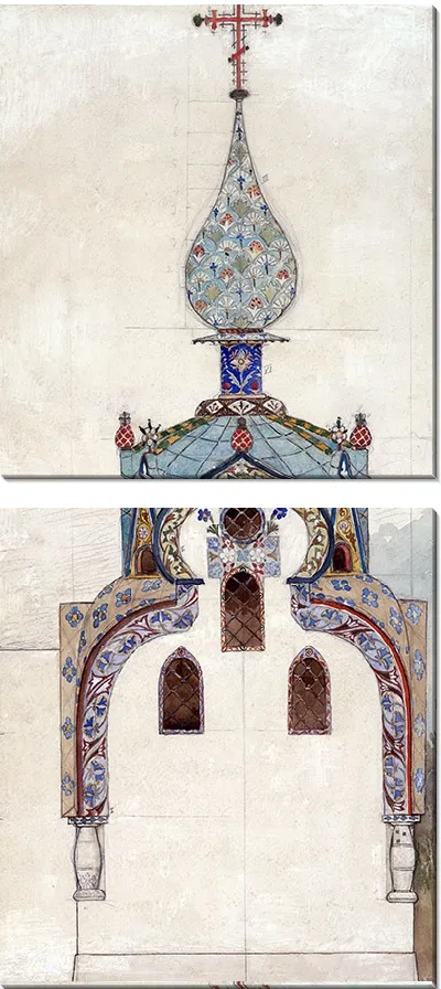 Картина Часовня на могиле Андрея Мамонтова (1869-1891) в Абрамцево (1891 г.)