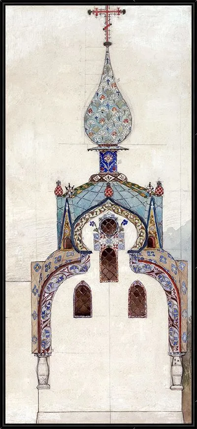 Картина Часовня на могиле Андрея Мамонтова (1869-1891) в Абрамцево (1891 г.)