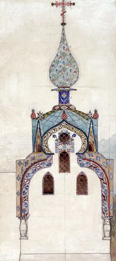 Картина Часовня на могиле Андрея Мамонтова (1869-1891) в Абрамцево (1891 г.)