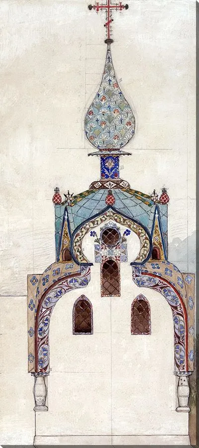 Картина Часовня на могиле Андрея Мамонтова (1869-1891) в Абрамцево (1891 г.)