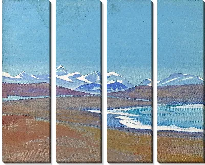 Картина Гималаи из Тинг-кье Дзонга (1928)