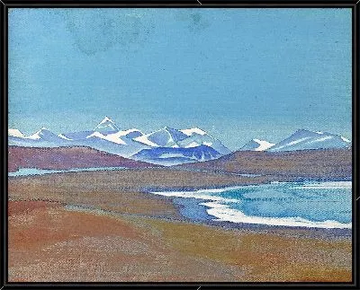 Картина Гималаи из Тинг-кье Дзонга (1928)