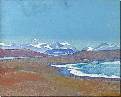 Картина Гималаи из Тинг-кье Дзонга (1928)