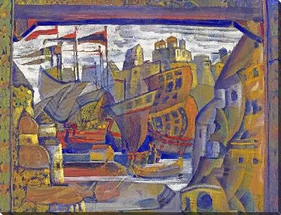 Картина Новгородский базар от Садко (1920)