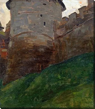 Картина Кремлевская башня Нижнего Новгорода (1903 г.)