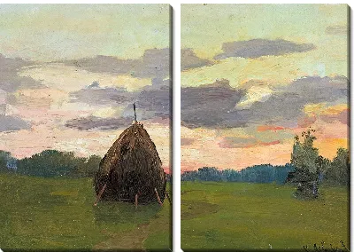 Пейзаж со стогом сена (1886)