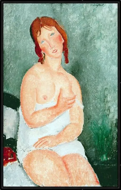 Картина Девушка в рубашке, 1918 год.