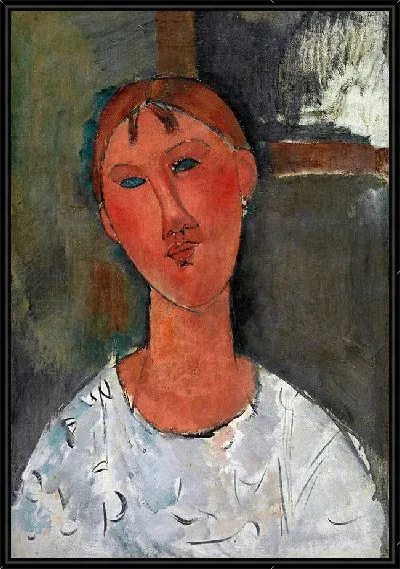 Картина Девушка в белой блузке (ок. 1915 г.)