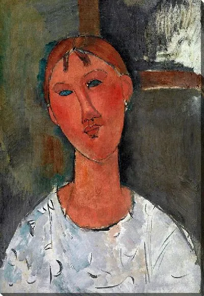 Картина Девушка в белой блузке (ок. 1915 г.)