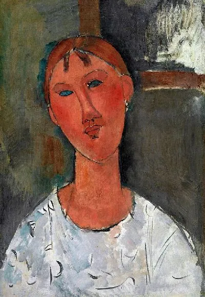 Картина Девушка в белой блузке (ок. 1915 г.)