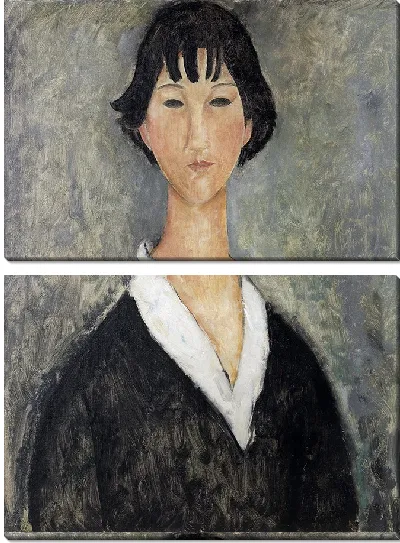 Картина Молодая девушка с черными волосами