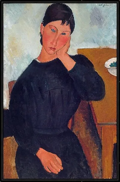 Картина Эльвира отдыхает за столом (1919)