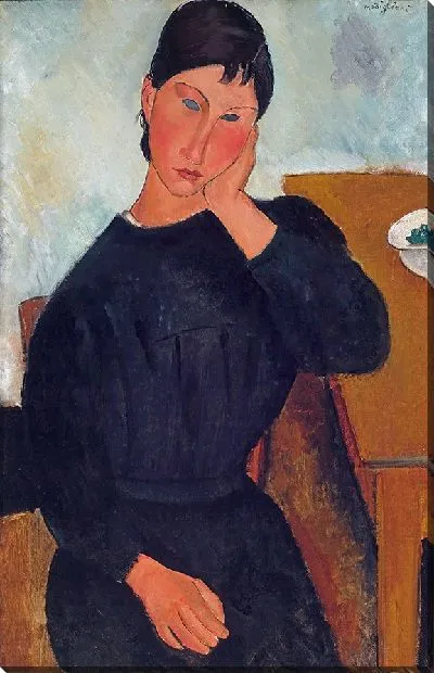 Картина Эльвира отдыхает за столом (1919)