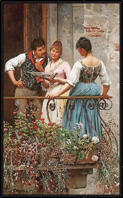 Картина Любимый фанат (1889)
