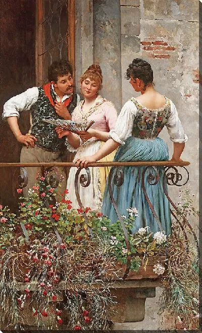 Картина Любимый фанат (1889)