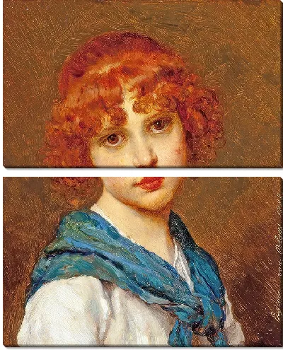 Картина Девушка с синим платком (1882)