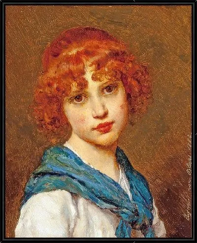 Картина Девушка с синим платком (1882)