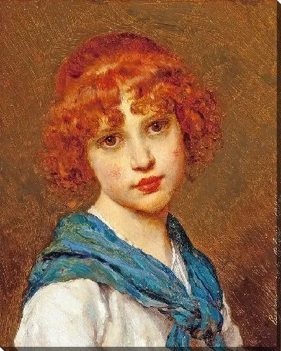 Картина Девушка с синим платком (1882)