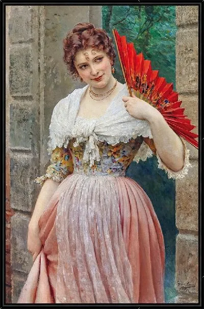 Картина Девушка с красным веером (1897)