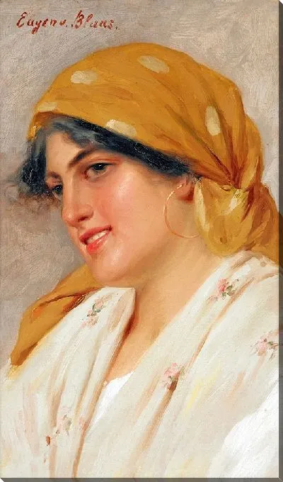 Картина Девушка с желтым платком