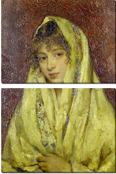 Картина Девушка в желтой шали