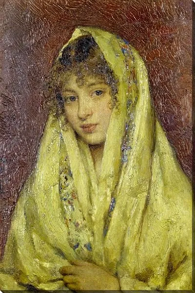 Картина Девушка в желтой шали