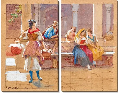 Картина Сплетня (Этюд к «il Pettegolezzo») (1900)
