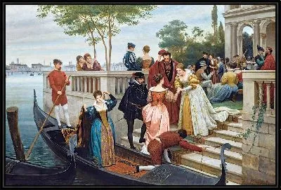 Прибытие на бал, Мурано (1870)