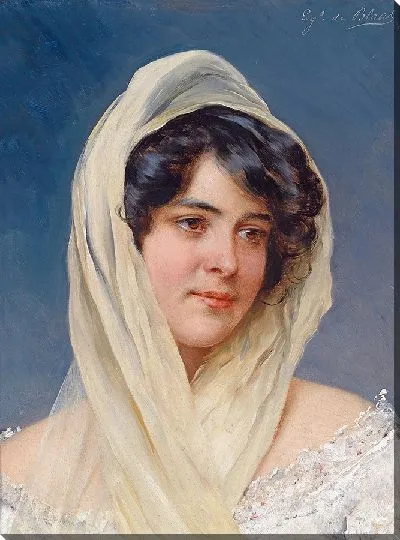 Картина Портрет молодой девушки с вуалью