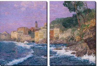 Картина Город на Ривьере (1897)