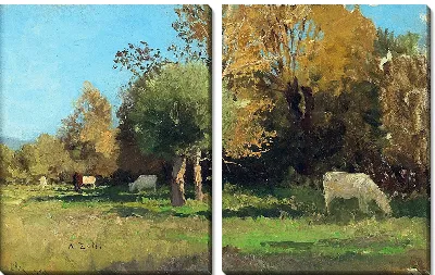 Выпас коров возле Лангенпрайзинга