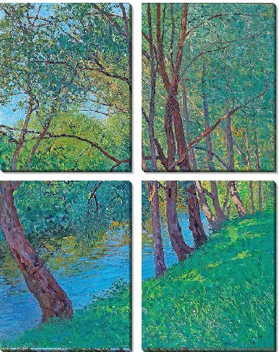 Картина Ручей в Ау (на Кремсе, Нижняя Австрия, Кремс, Дунай) (1909)